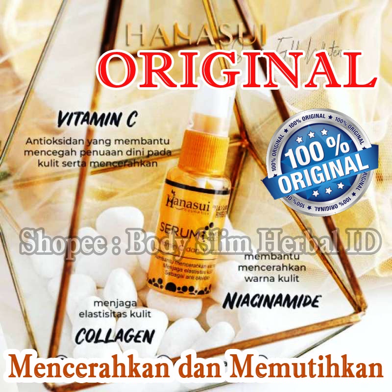 [ ORIGINAL ] Pencerah wajah 100% Serum Hanasui Gold Serum Whitening Gold Hanasui Serum Gold Hanasui