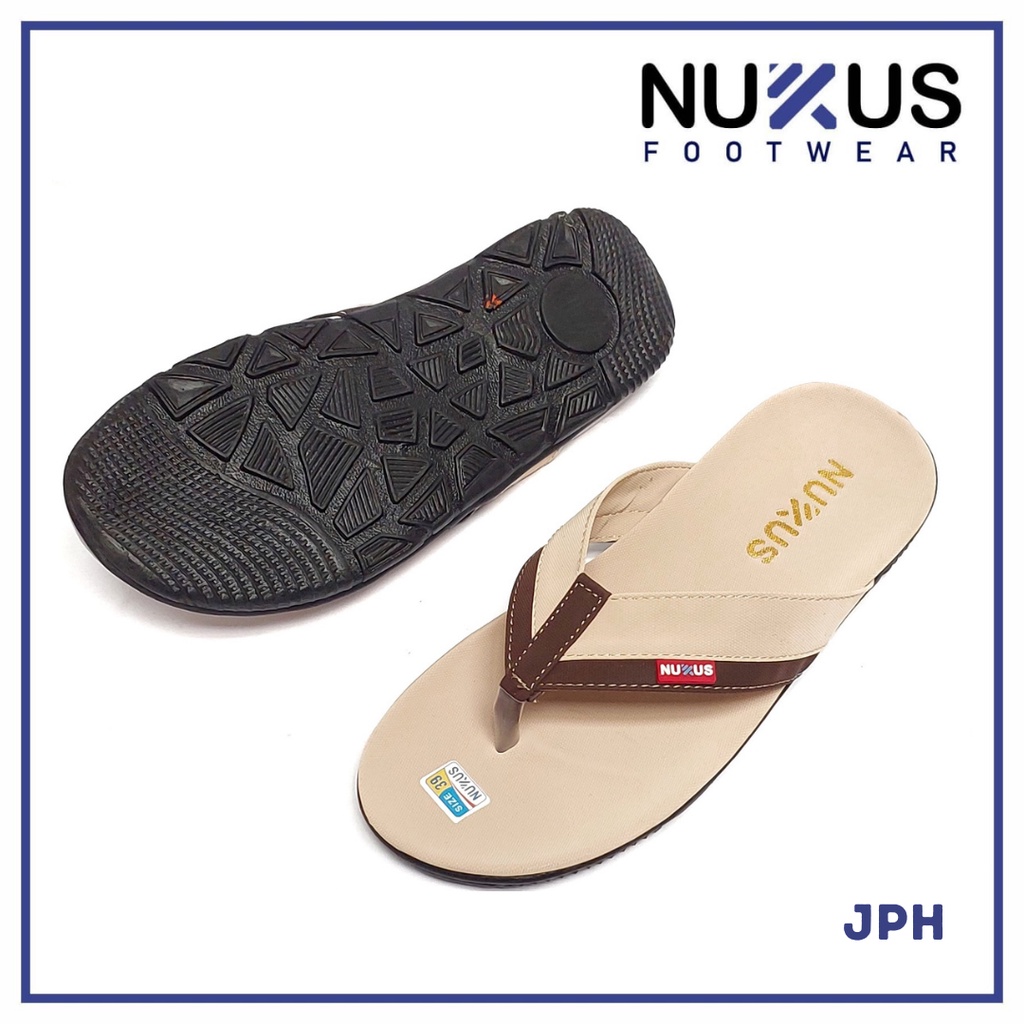 Nukus Sandal Jepit Pria Hamberg Coklat  - JPH