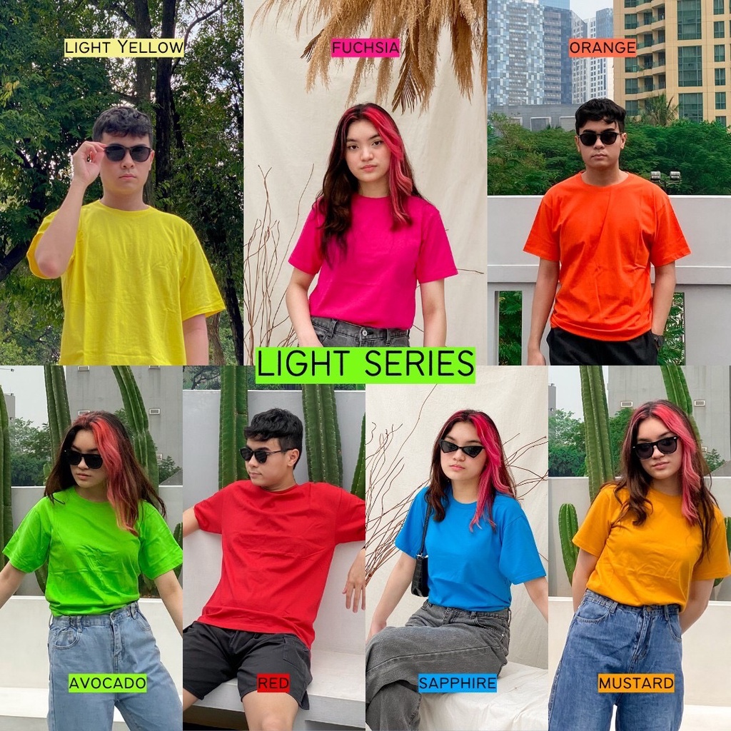 [LIGHT SERIES] KAOS POLOS COTTON COMBED 20S | PENDEK PRIA WANITA KATUN 20S SHIRT S-XXL