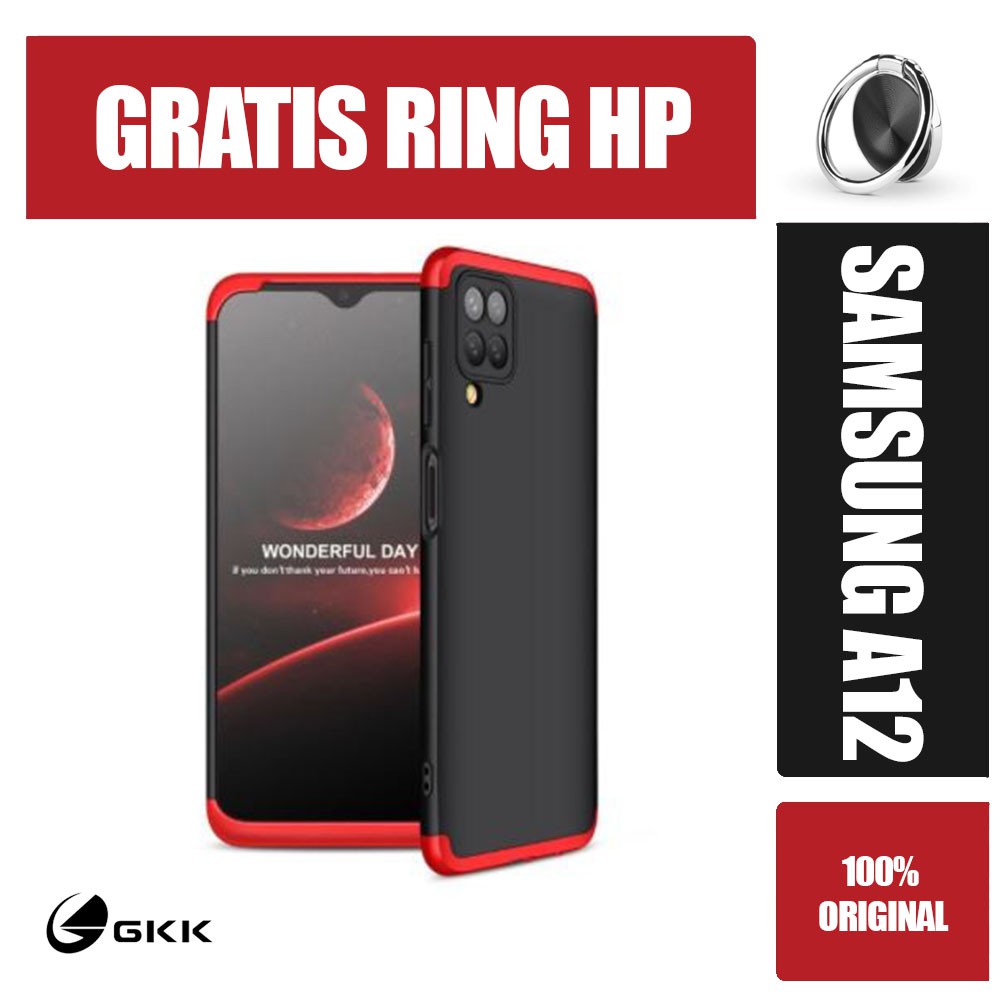 GKK Samsung A12 Casing Armor 360 Full Cover Hard Case