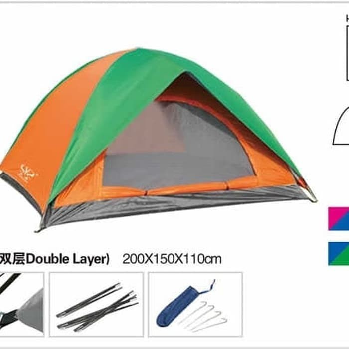 Tenda dome bnix 006, double layer kap 2-3p