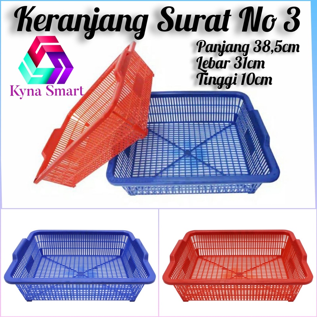 

6 PCS Tempat Surat L / Keranjang Plastik Serbaguna NO 3