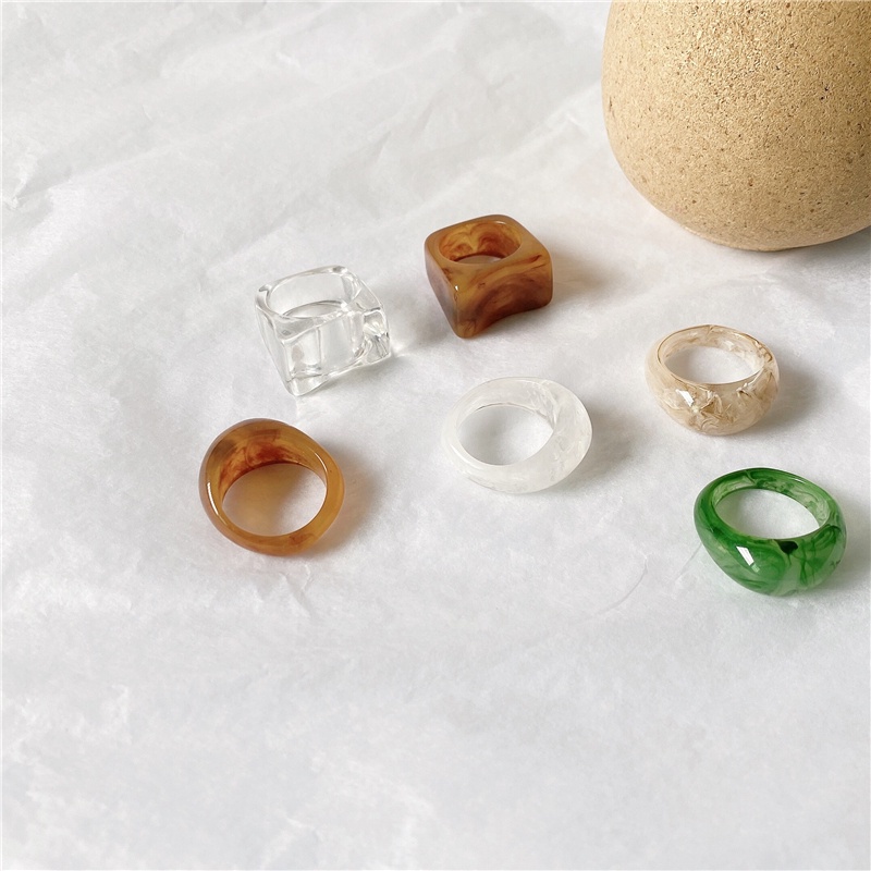 Irregular Acrylic Ring Accessories Simple Korea