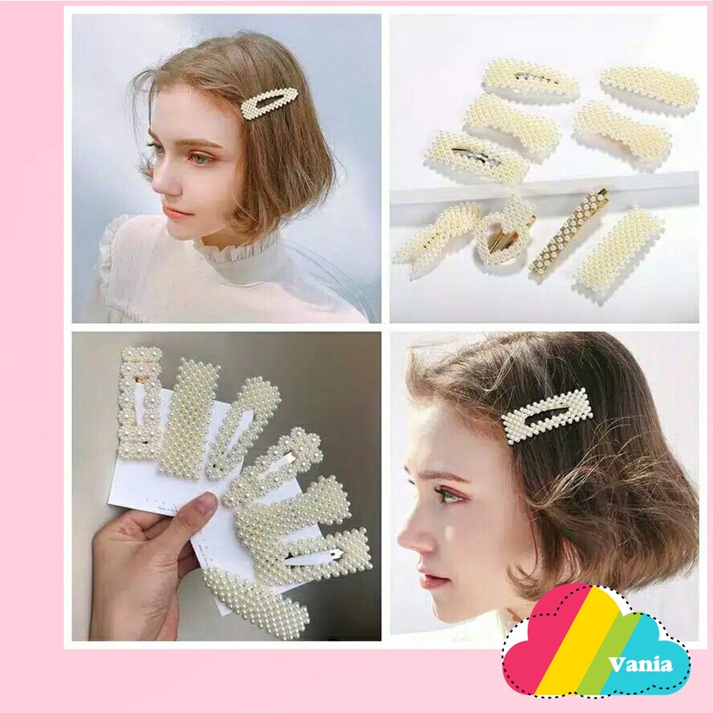 Jepit Rambut korea mutiara Headpiece Hair Aksesoris Korean Pearl Hairpin /Jepitan gaya korea