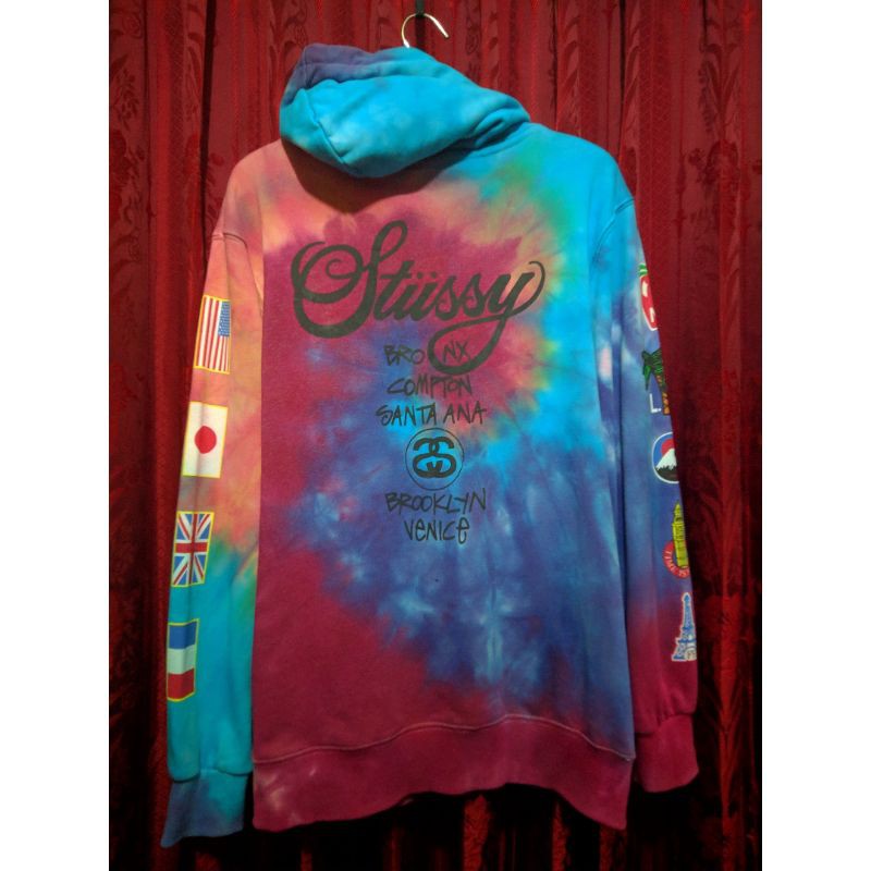 Stussy Tour Hoodie Jaket tie dye jual Stussy preloved Hoodie zip crewneck t shirt