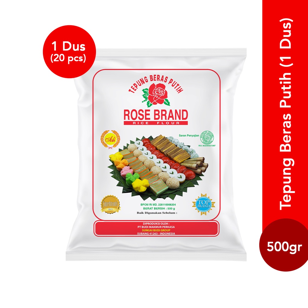 

Rose Brand - Tepung Beras Rose Brand 500 Gram (1 Dus)