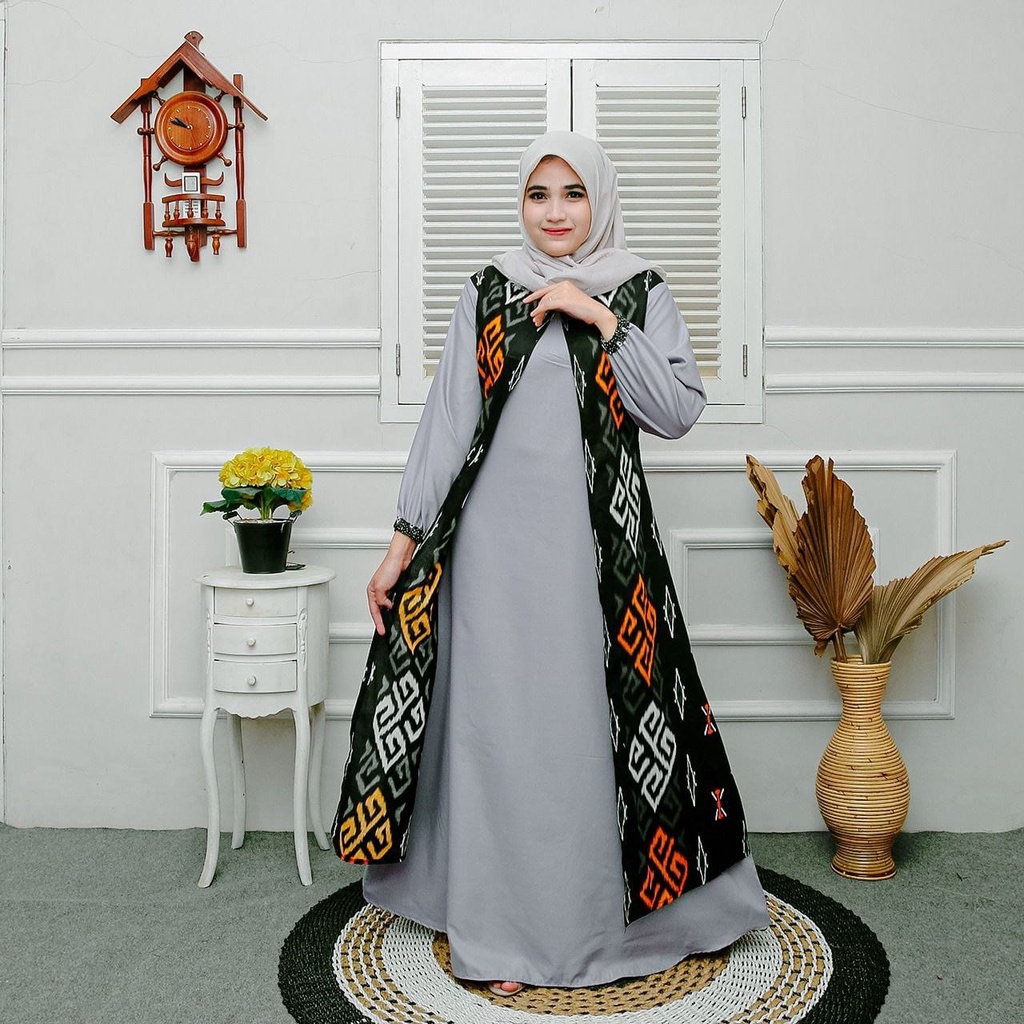 Baju Gamis Elizia Maxy, Katun HQ Kombinasi Toyobo, Ori Gamis Batik Aksara Pekalongan BIG SIZE JUMBO