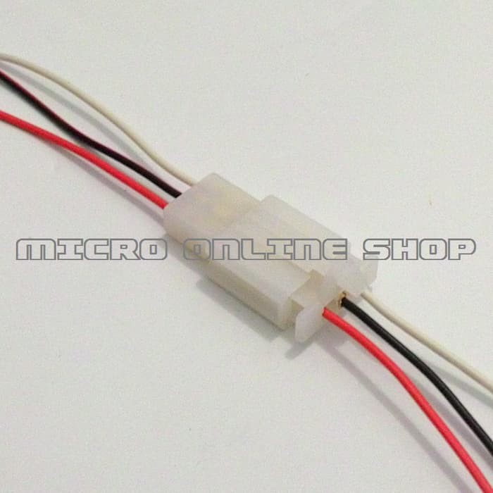 Socket 3 Pin Kecil + Skun / Soket Motor / Konektor Motor / Kabel Motor