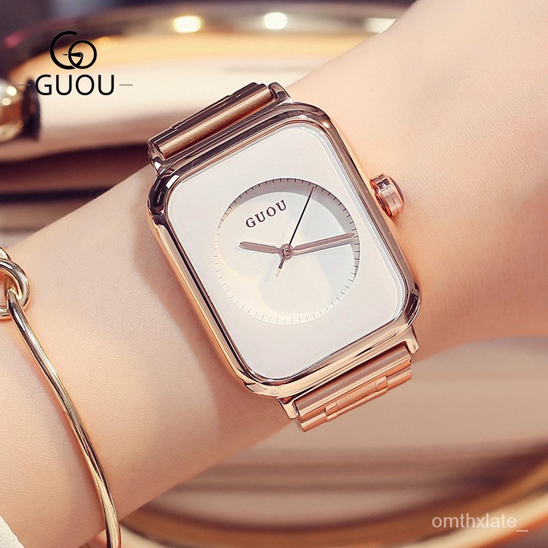 GUOU Tonton Wanita Baru Wanita Temperamen Wanita Watch Jelly Watch Rubber band Watch