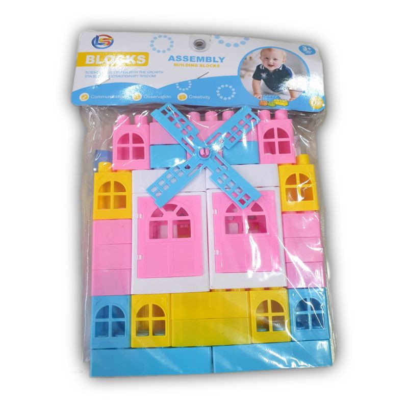 { LB 10 } Mainan edukasi blocks games series/assembly building blocks