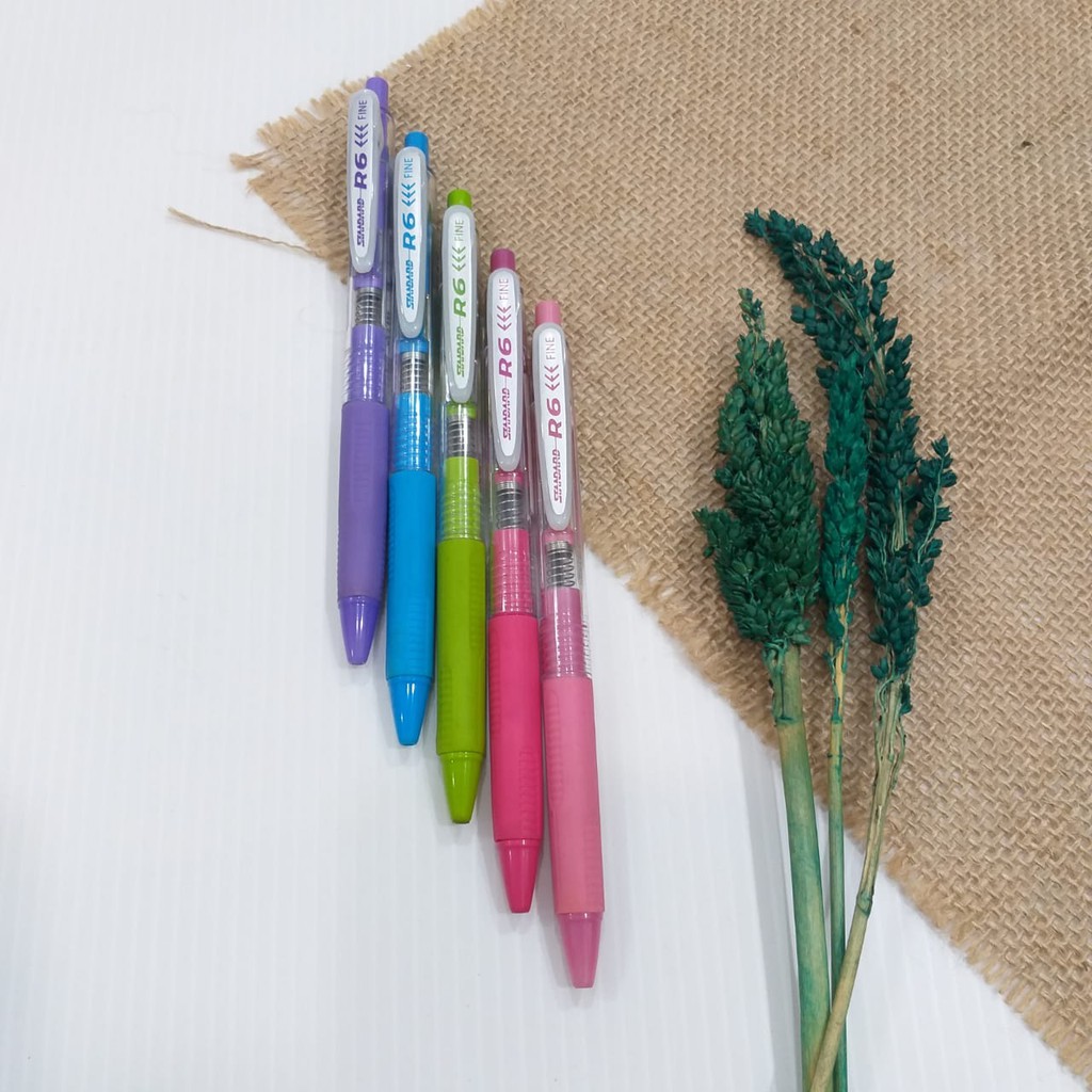 PULPEN/BOLPEN/BALLPOINT AE7 0.5 ACTION BLUE / CETEKAN R6 STANDARD BLACK/BLUE PERBIJI