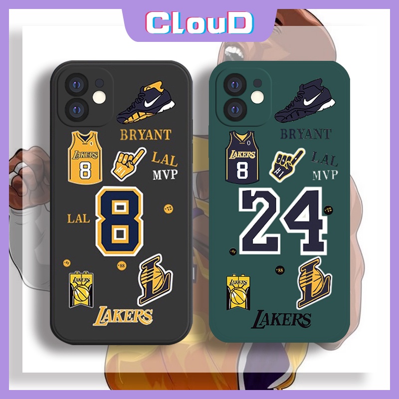 Soft Case TPU Motif NBA Lakers Kobe Label Untuk Xiaomi Redmi 9 10 9A 9C 9T NFC Note 9 8 Mi POCO F3 M3 Pro POCO X3 10Pro 10 10 10S