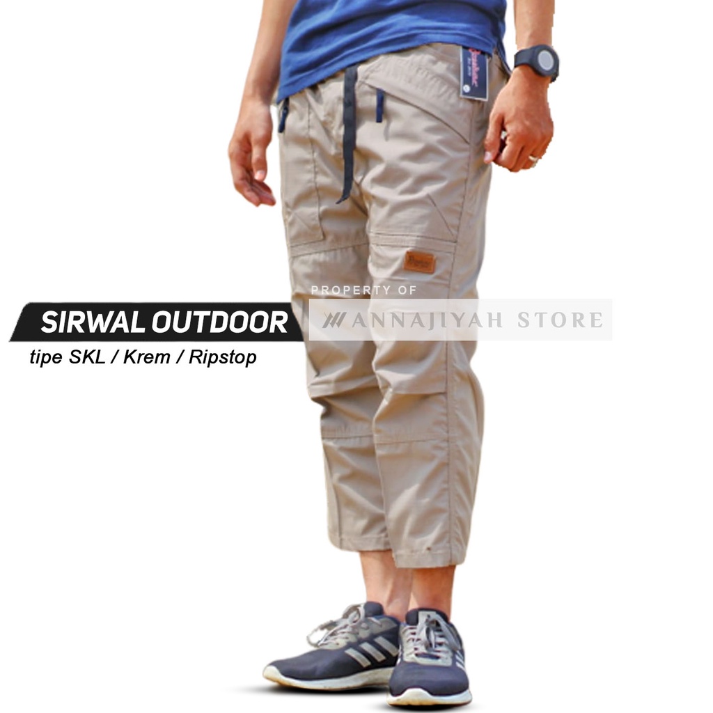 Celana Sirwal Outdoor bahan RIPSTOP Annajiyah SKL Cingkrang dan Laa Isbal