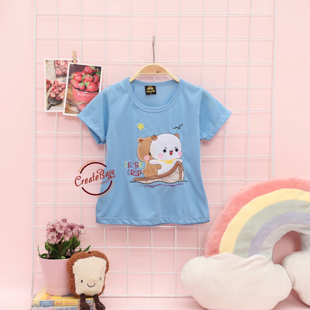 BAJU KAOS ANAK CEWEK 1-4 TAHUN TERMURAH ATASAN ANAK CEWEK WARNA RANDOM PART 2