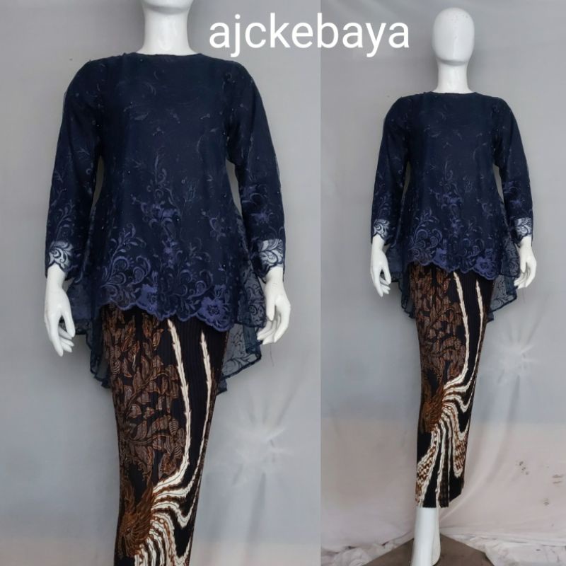 Kebaya / Gotik Pingwin/ Kebaya Modern/ Kebaya Tunik / Set Kebaya/ajc kebaya-Dongker