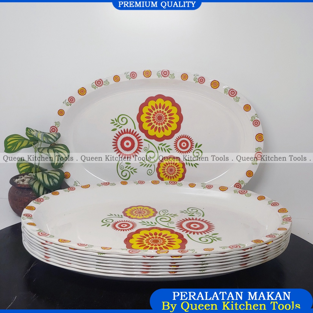 Nampan Jumbo 43 Cm x 29 Cm Melamin Original | Nampan Alas Gelas Tebal | Wadah Saji Serbaguna