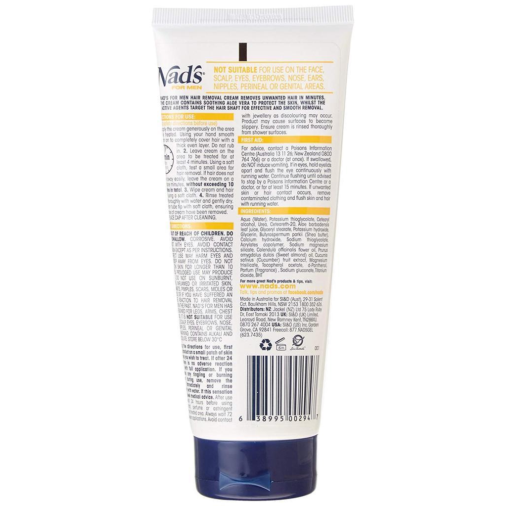 Nad S For Men Hair Removal Cream 200 Ml Shopee Indonesia
