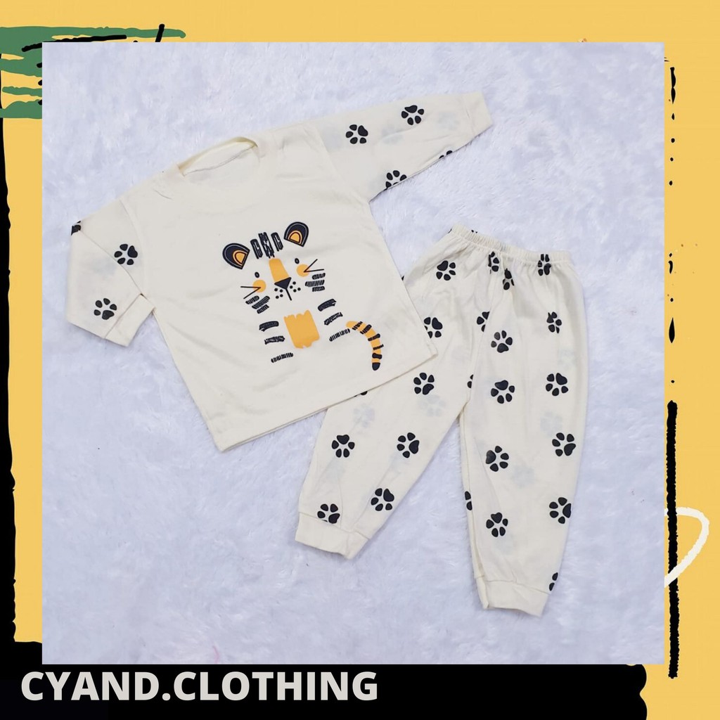 PIYAMA ANAK TIGER LENGAN PANJANG / CYAND.CLOTHING / SETELAN PIYAMA ANAK