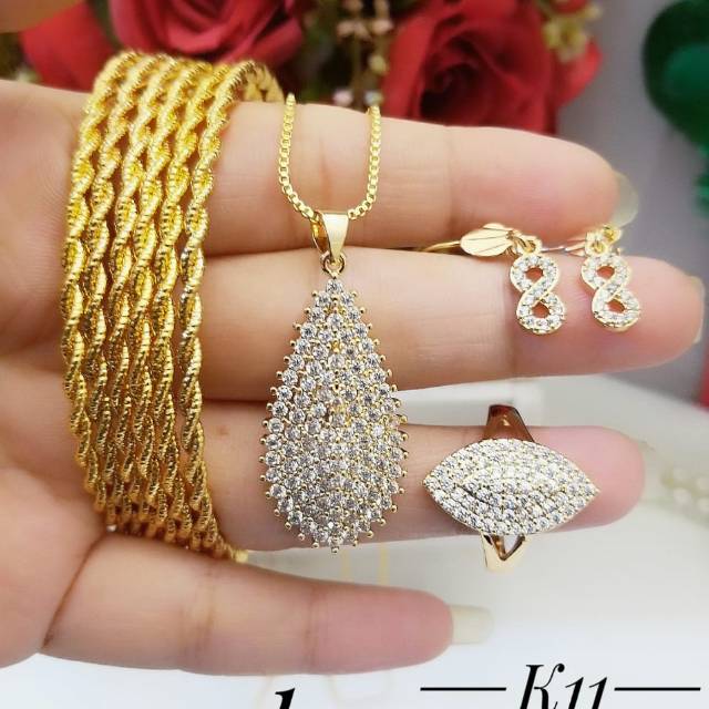 Xuping set perhiasan 24k 1003d