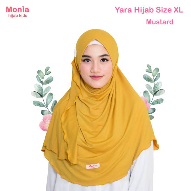 Yara Hijab by Monia Hijab Kids Mustard MLXL | Hijab Terlaris