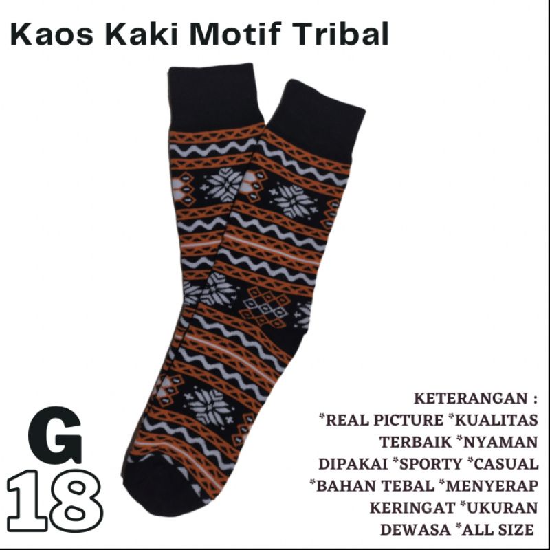 G18 Grosir Kaos Kaki Motif Tribal Skate bisa COD Bandung