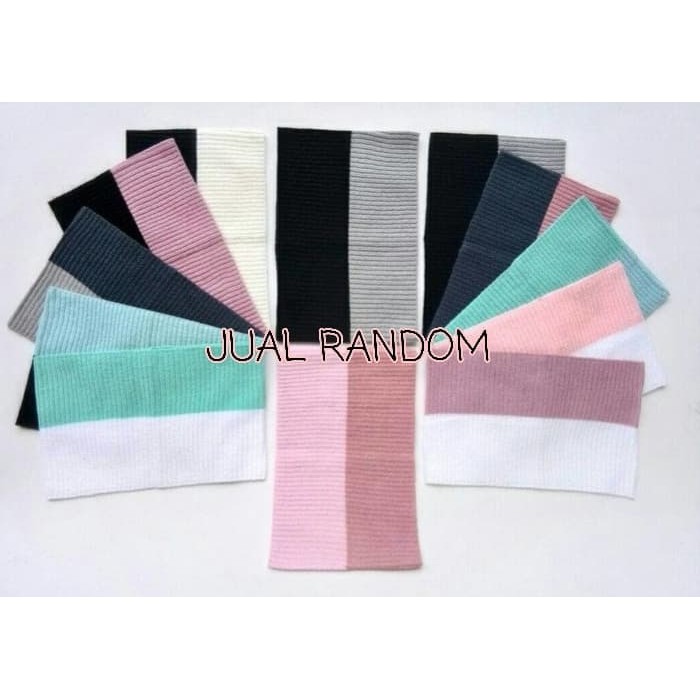 Bandana Rajut 2 Warna 10Varian Warna DI jual Random Warna