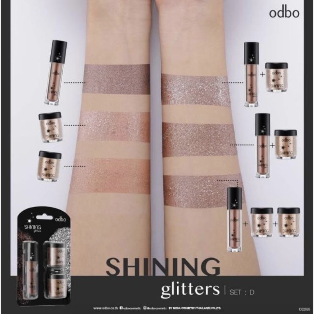 ODBO Shining Glitters Loose Eyeshadow #OD285 Thailand / Metalic Glitter Satin / Eye Shadow Tabur