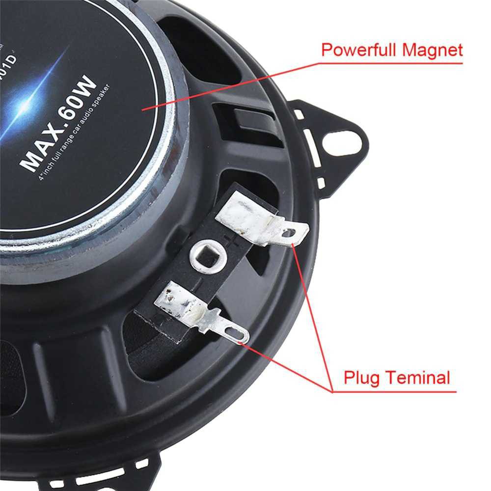 SEPLIKER 4 INC MURAH KUALITAS BAGUS Speaker Subwoofer Mobil Stereo HiFi 4 Inch 60W 2 PCS - LB-PS1401D Speaker mobil yang dapat dipasang pada pintu atau sudut mobil lainnya