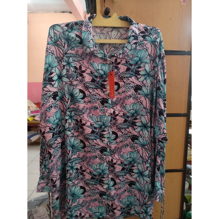 Novel Mice Kemeja Wanita Bunga XL