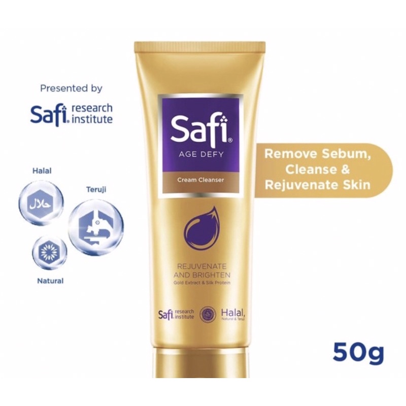 Safi age defy cream cleanser 50 gram ( pembersih mencerahkan kulit )