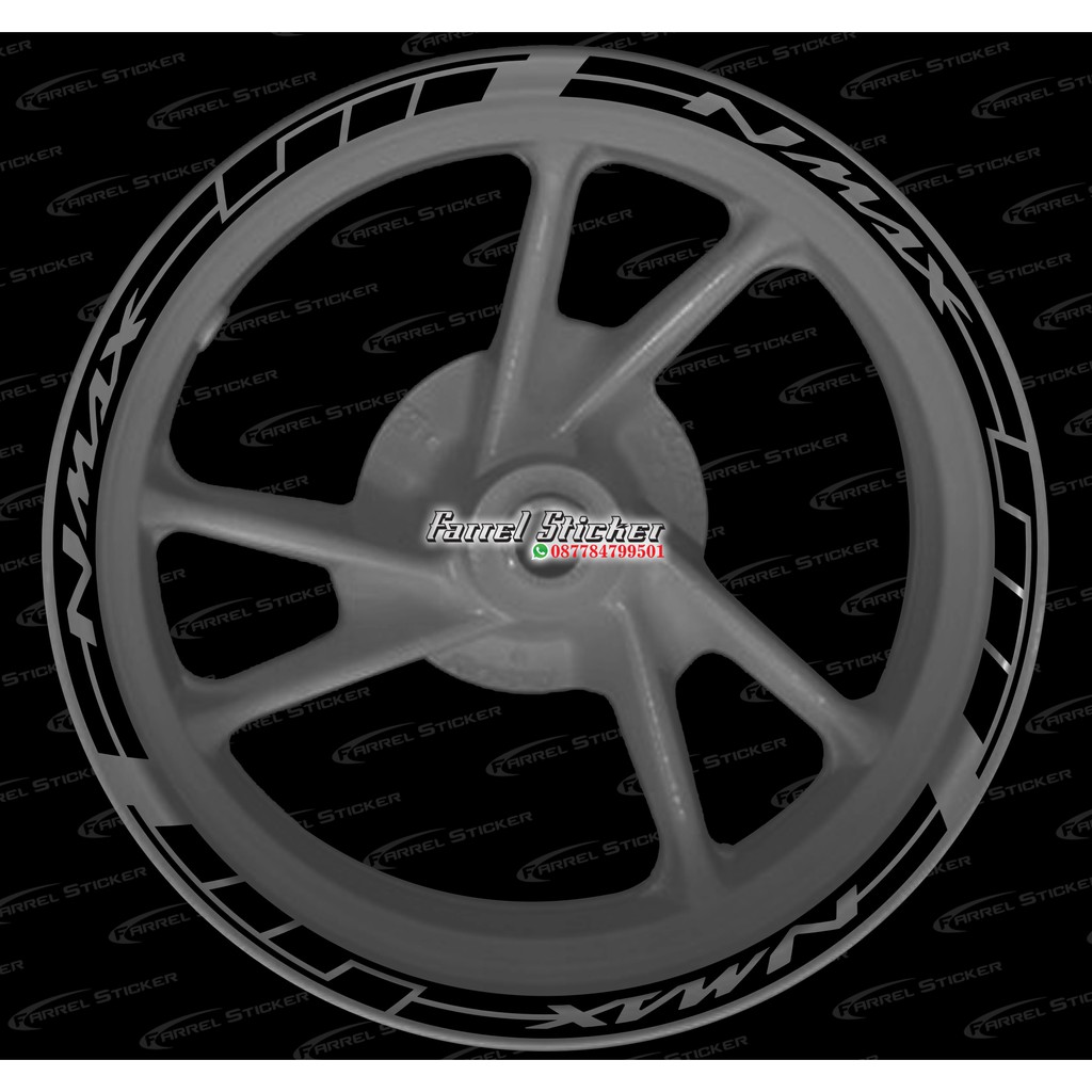 Stiker Velg Sticker Velk NMAX Silver &amp; gold