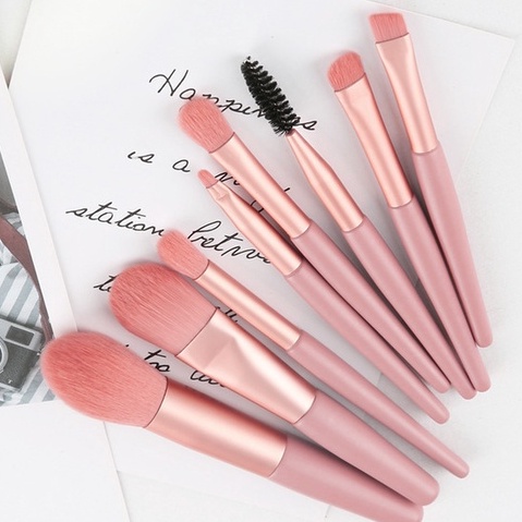 Set Brush Make Up Eyeshadow / Bedak / Foundation / Bibir / Highlighter Mini Brush Portable