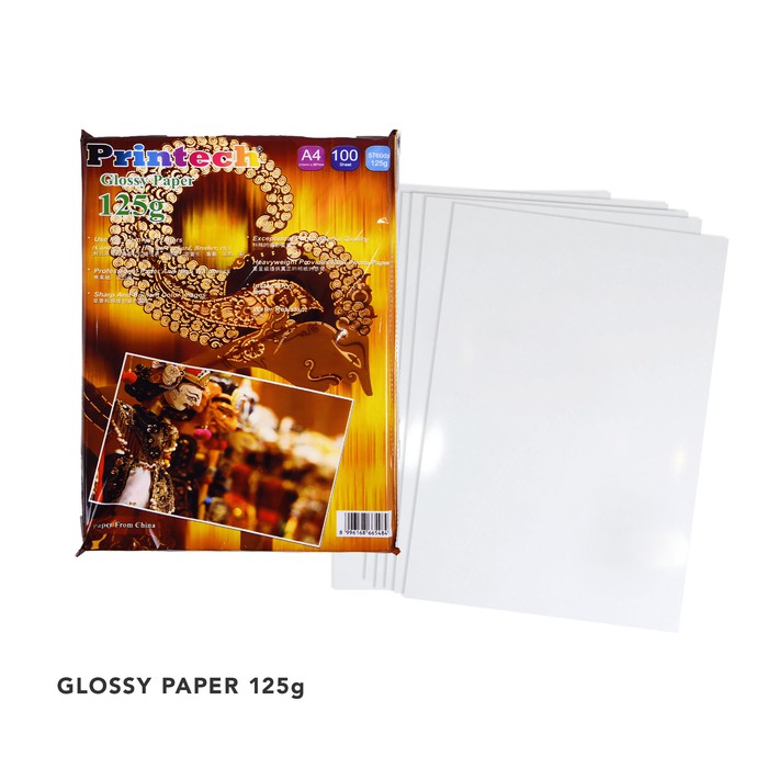 Kertas Foto/Photo Paper Printech Glossy Paper A4 125g - 100 lembar
