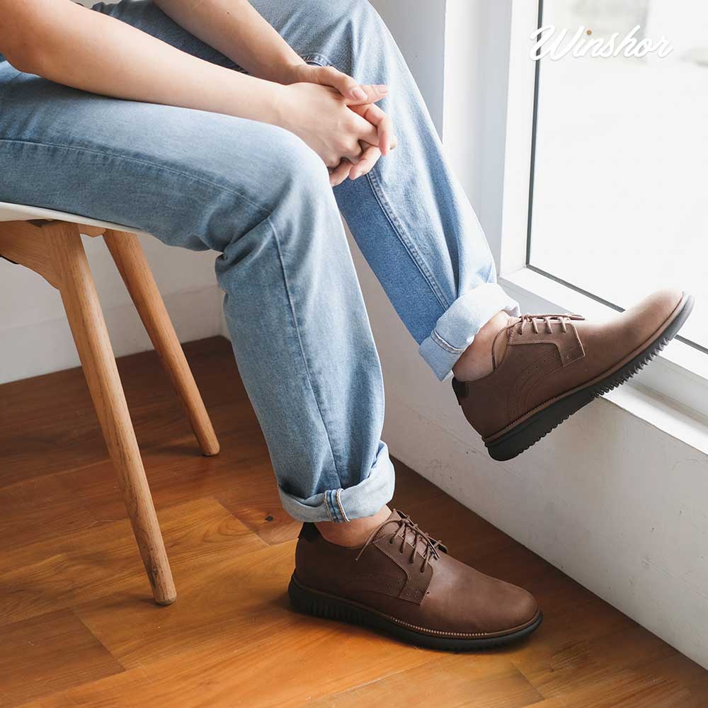 Sepatu Casual Kulit - Winshor - Grandos - CH Brown