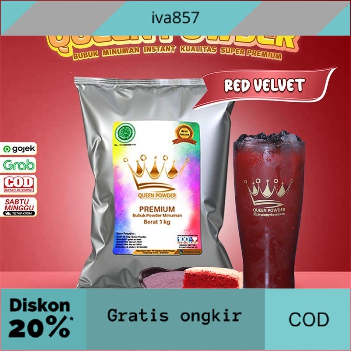 

PROMO Bubuk Minuman Premium Rasa Red Velvet 1Kg GRATIS ONGKIR