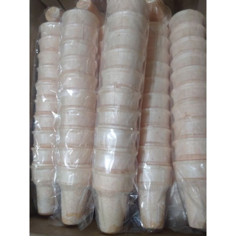 

Cone/ Wafer Es Krim McD Ukuran Diameter 5.5 cm Isi 300 pcs/ 1 BALL