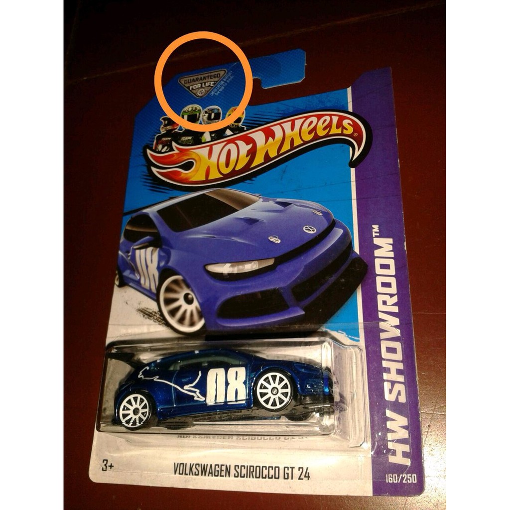 HOTWHEELS VW SCIROCCO GT 24 BLUE HW SHOWROOM SERIES