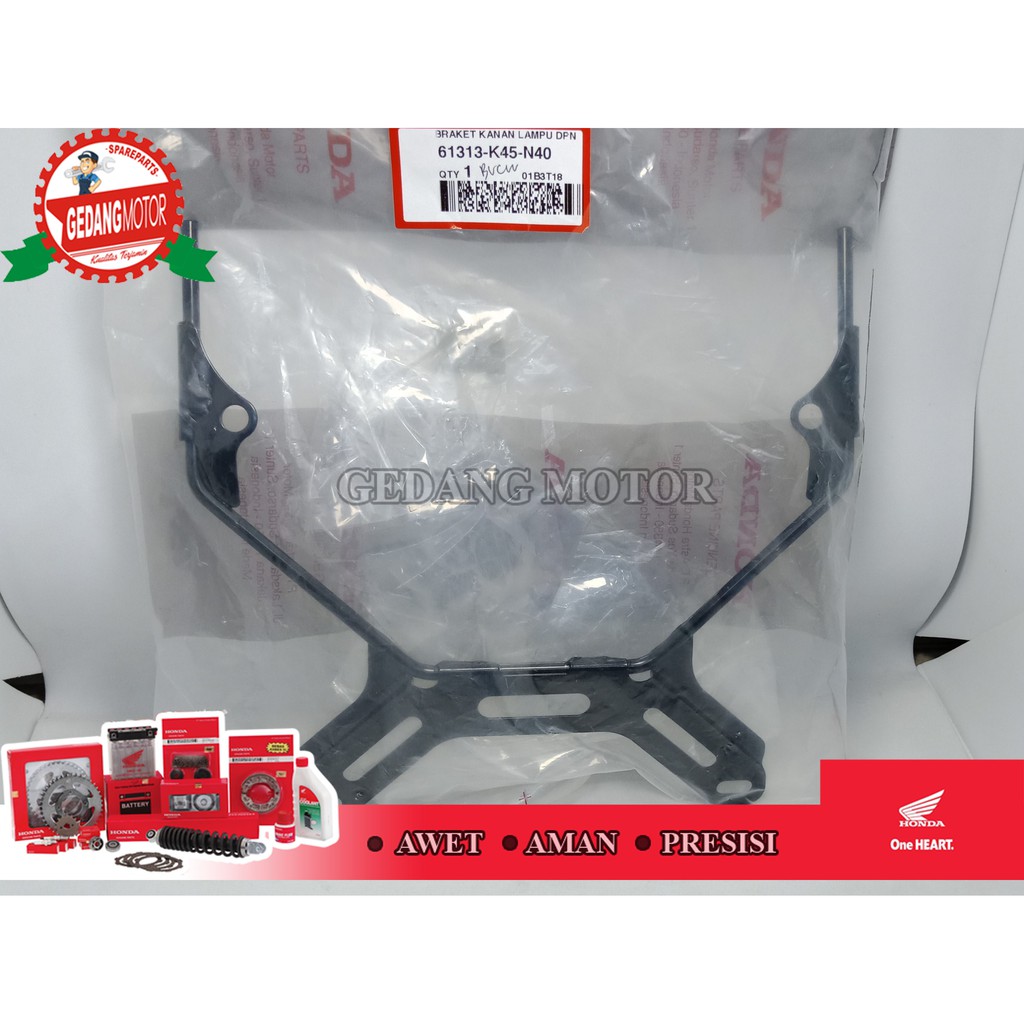 BRAKET KANAN LAMPU DEPAN HONDA CBR 150R, CBR150 R 2016 61313-K45-N40