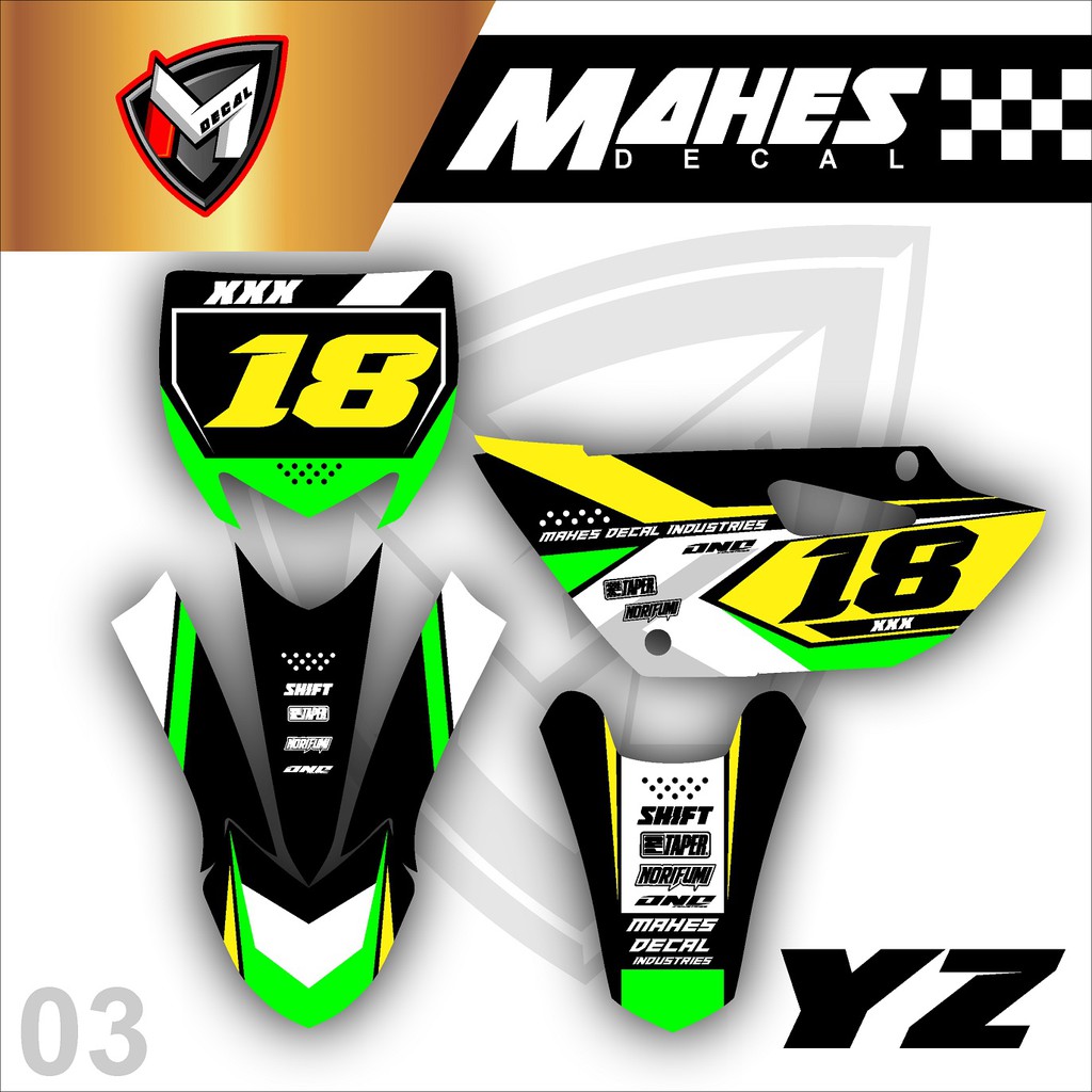 Decal Stiker  Bebek Custom Yz  85  New Kode 03 Shopee Indonesia