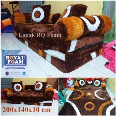 Busa Royal Foam - Kasur Bulu Santai Kasur Bulu Sofabed / Kasur Lipat Bulu Karakter 200x140x10 cm