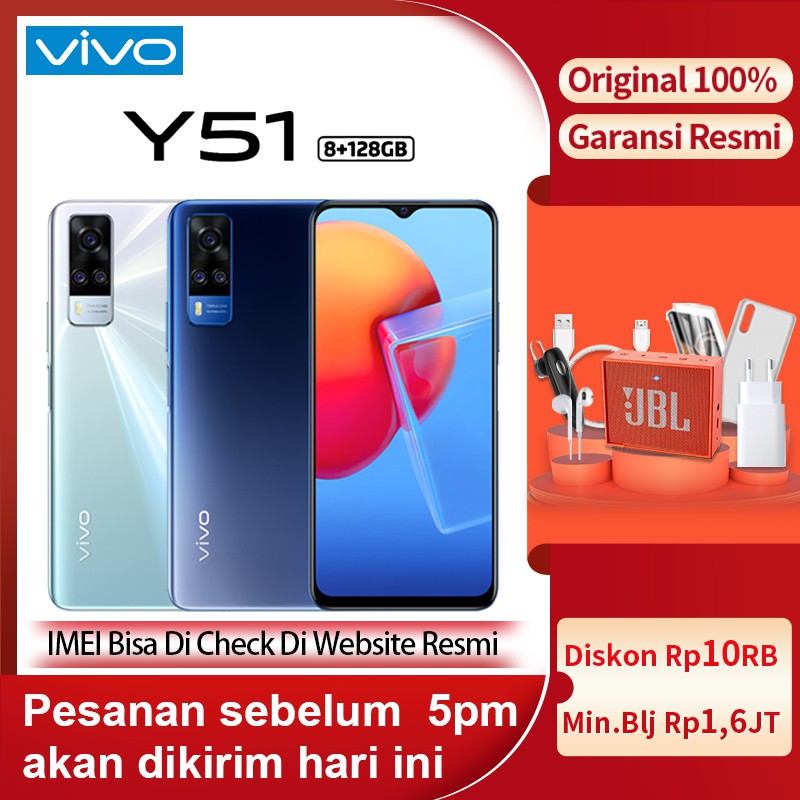 Vivo Y51A 8/128 RAM 8GB ROM 128GB Garansi Resmi handphone vivo murah hp