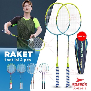 SPEEDS Raket Badminton isi 2pcs Free Tas Raket Bulu Tangkis isi 2 pcs Alat Olahraga Racket Badminton Original 032-3010