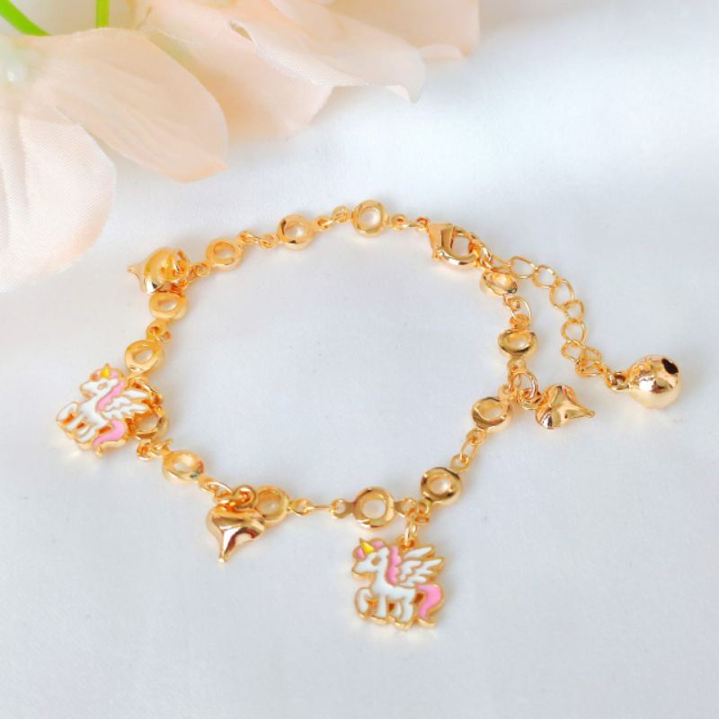 Gelang Tangan Xuping Anak Gelang Tangan Emas  Unicorn