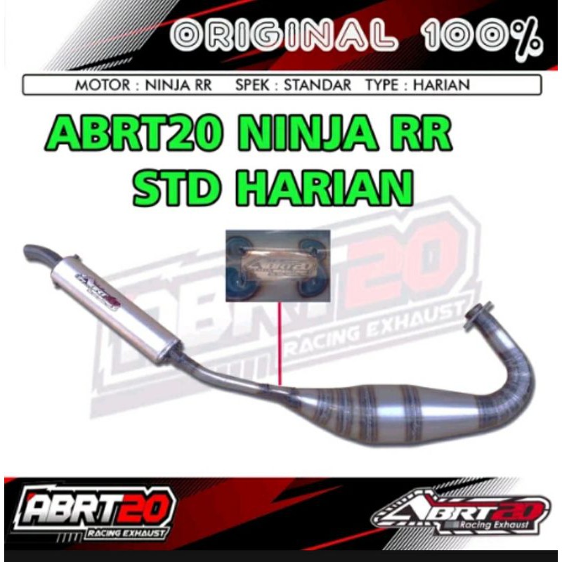 knalpot kawasaki ninja 150 r rr abrt20 racing exhaust original