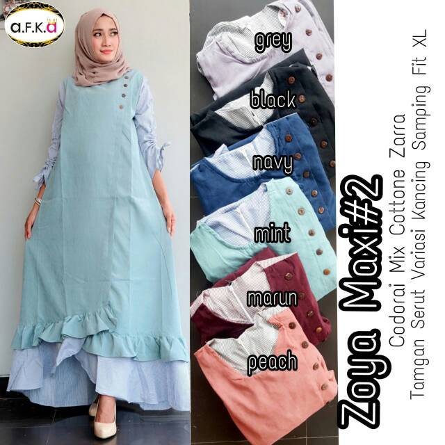Zoya maxi#2 / gamis katun import