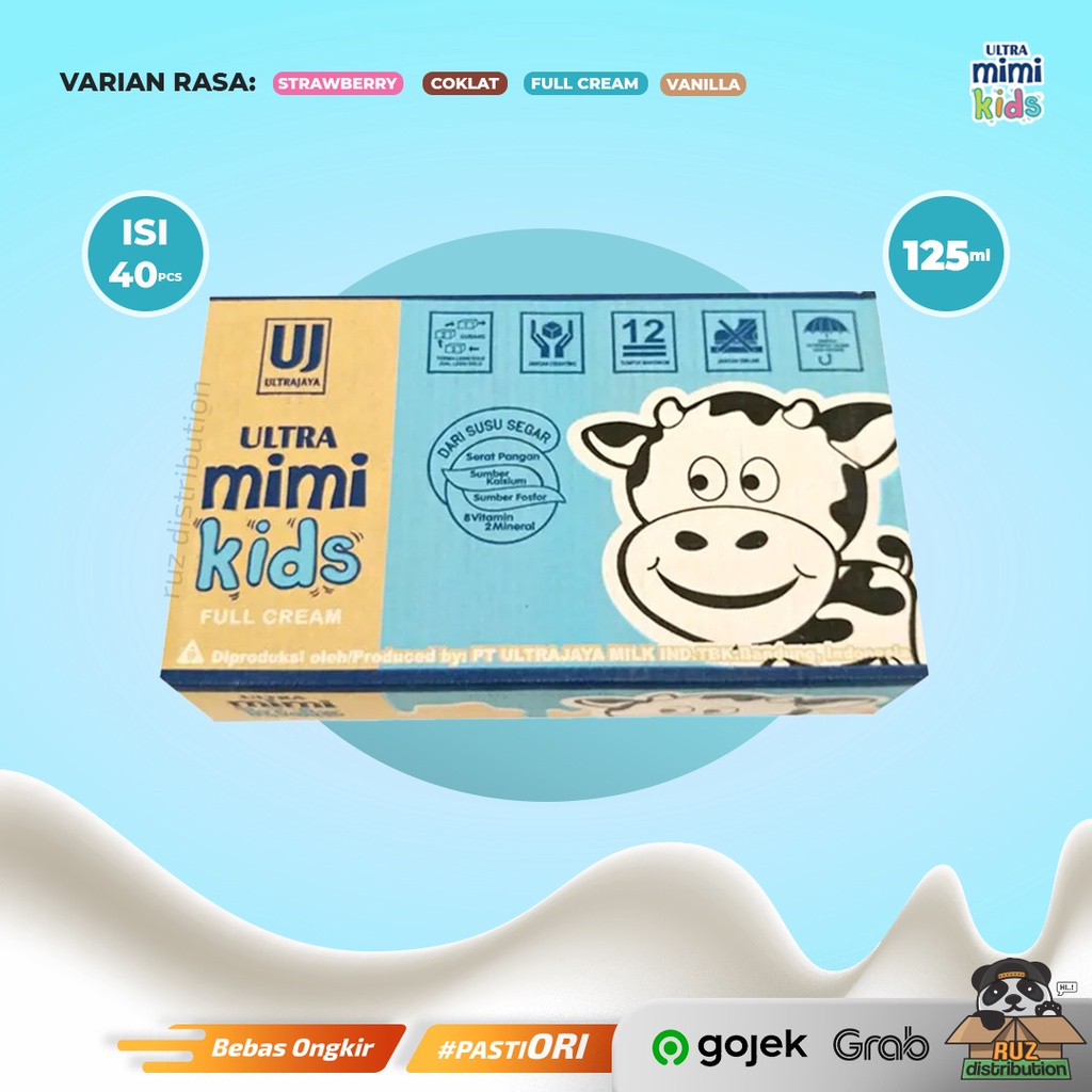 Susu Ultra Mimi Kids 125ml 1 Dus Isi 40pcs - Ultra Mimi 1 Karton