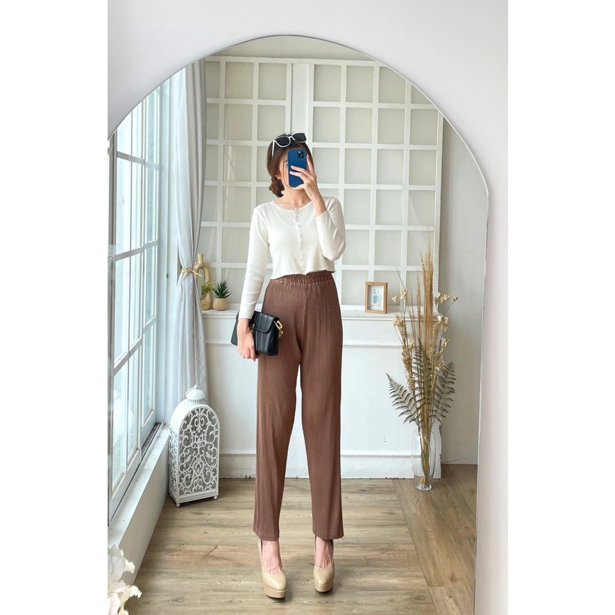 Celana Pensil Plisket Lidi / Kulot Pensil Lidi / Pleated Pencil Pants / Pleated Pants