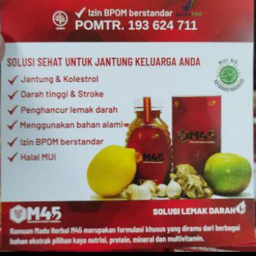 

Madu M45.Herbal jantung Darah Tinggi
