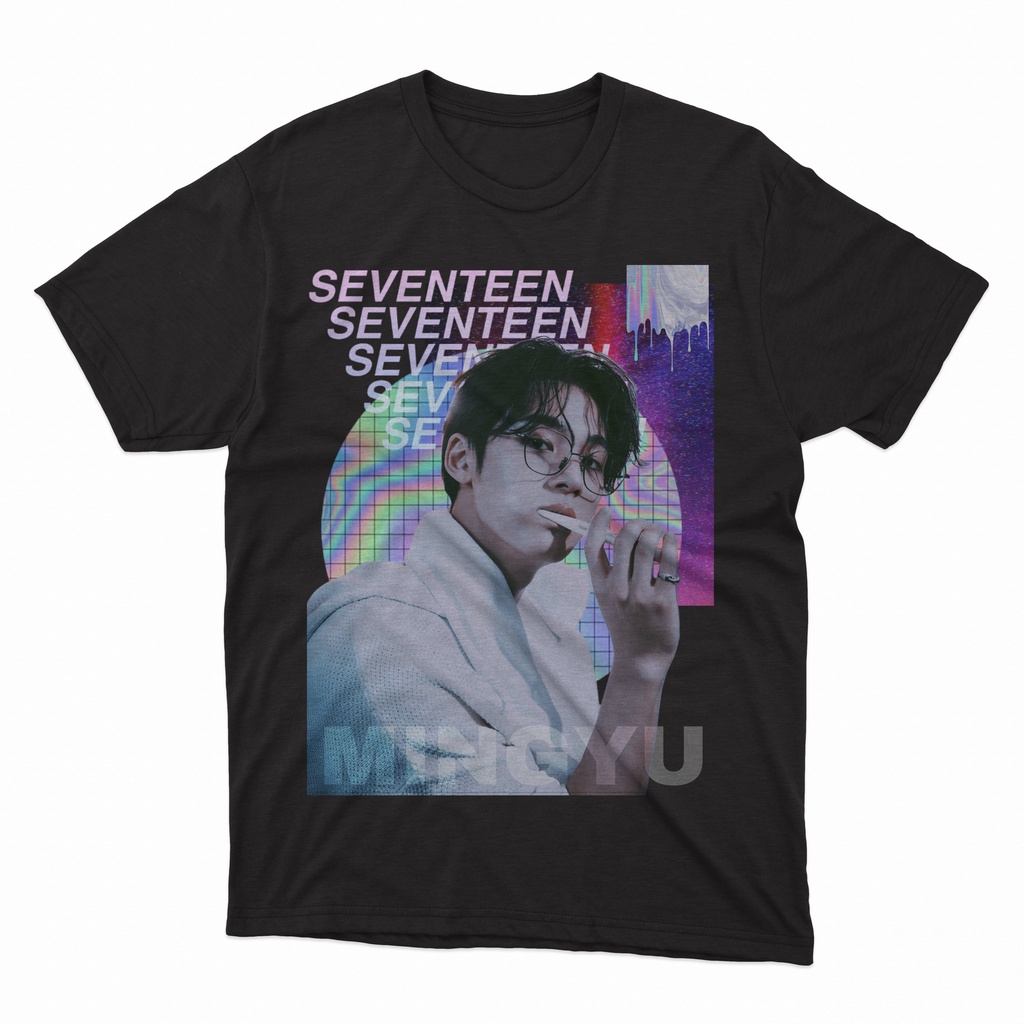 BLACK T-SHIRT MINGYU SEVENTEEN (KPOP)
