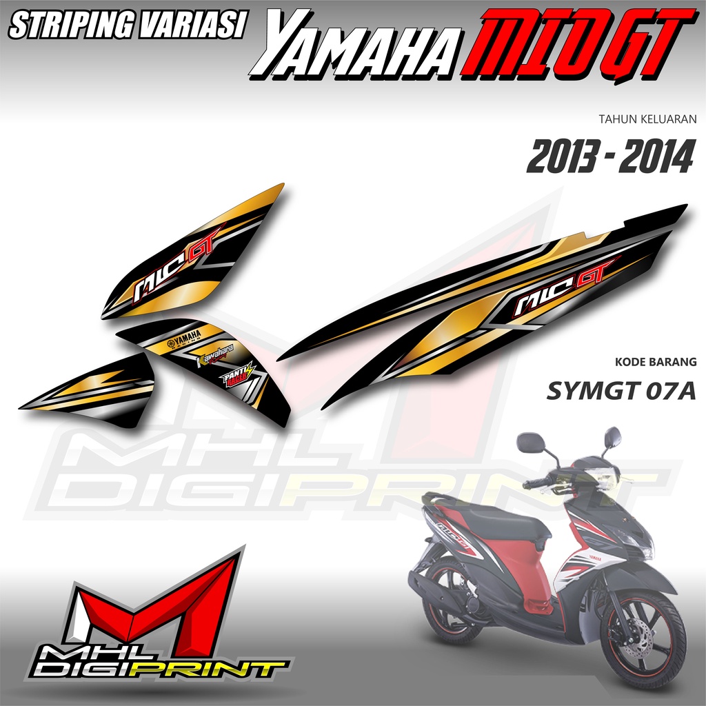 STRIPING VARIASI YAMAHA MIO GT - STIKER VARIASI MIO GT - SYMGT 07